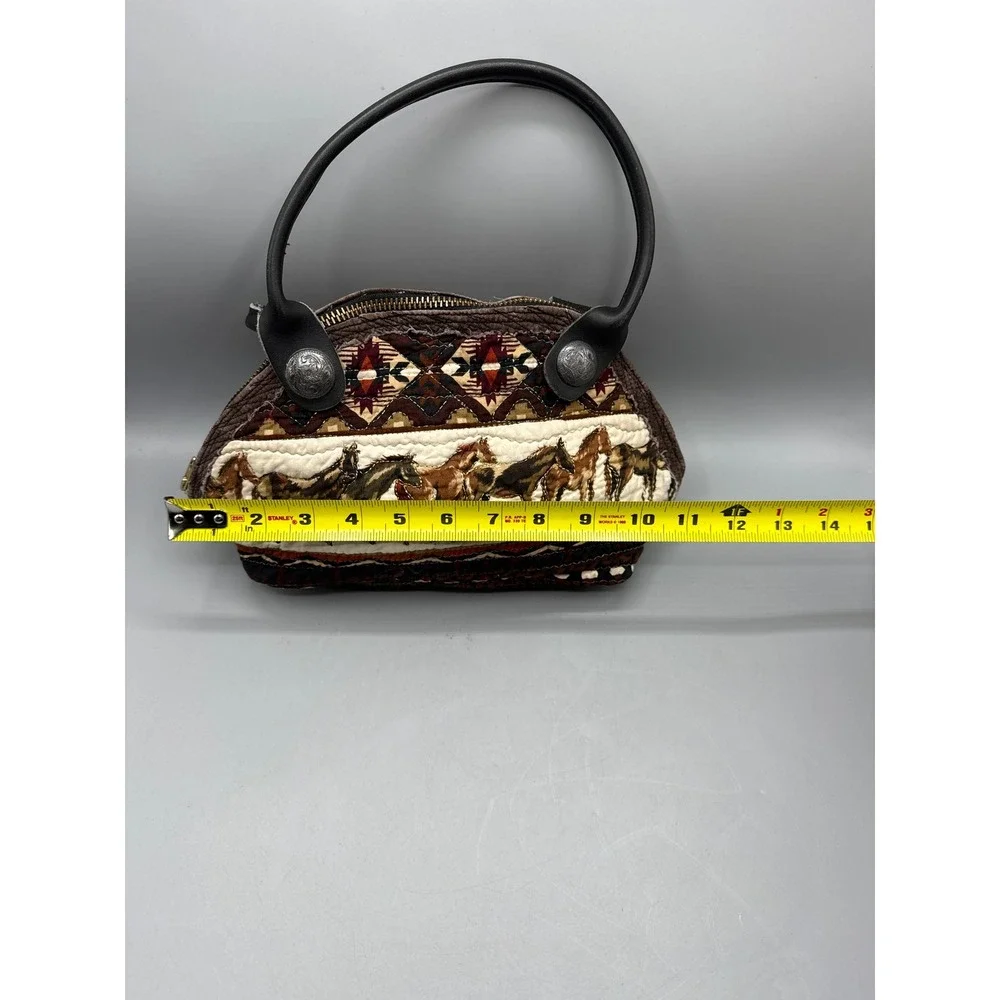 The Glad Rag Co Custom Horse Tapestry Purse Western Handbag Leather Concho